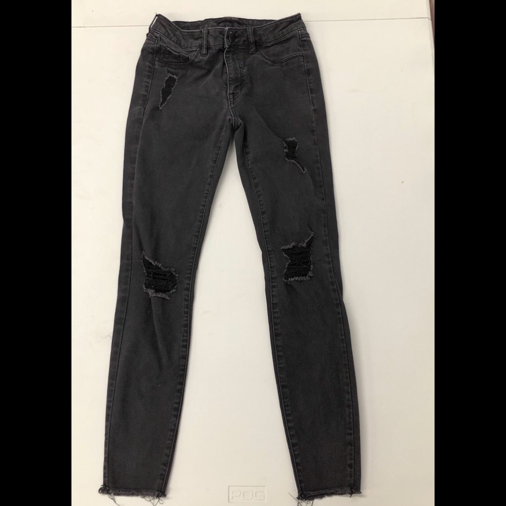 Refuge black distressed skinny jeans